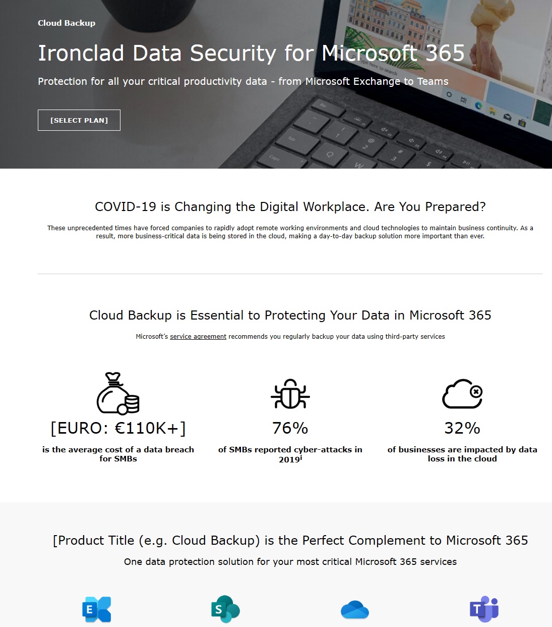 Cloud Backup Product Page